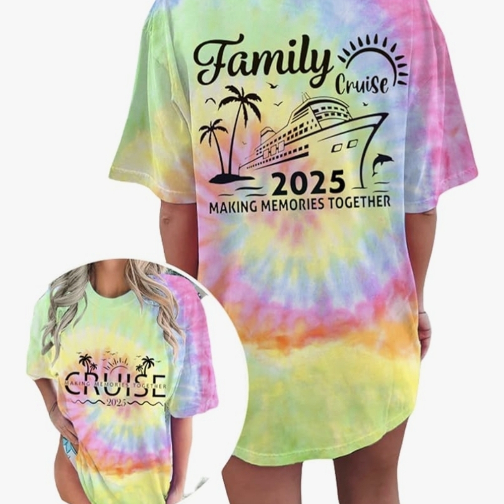 Tie-Dye Family Cruise 2025 T-Shirt